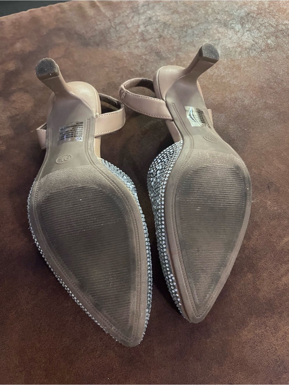 a new day Nude Pearl & Crystal Pointed Slingback Heels - Picture 3 of 3